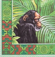 serviette papier singe forêt tropical