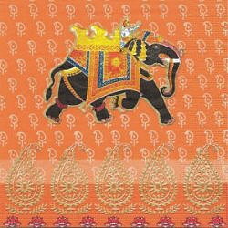 serviette papier éléphant effendi royal orange noir royaume