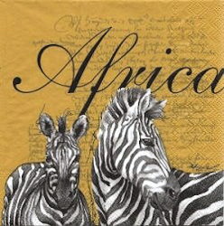 serviette en papier Africa zèbres 