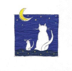 ANI062 CATS WITH MOONLIGHT