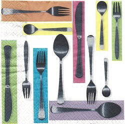 CUI063 CUTLERY AND POSTCARD