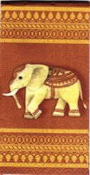 MOU.1067 ELEPHANTS ON RED BACKGROUND